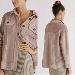 Anthropologie Pilcro Relaxed Shirt Jacket Shacket. Moss is available!